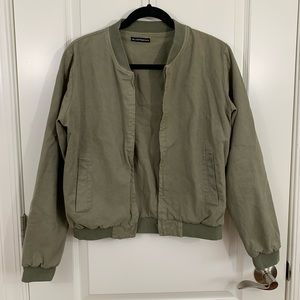 Brandy Melville Olive Bomber Jacket